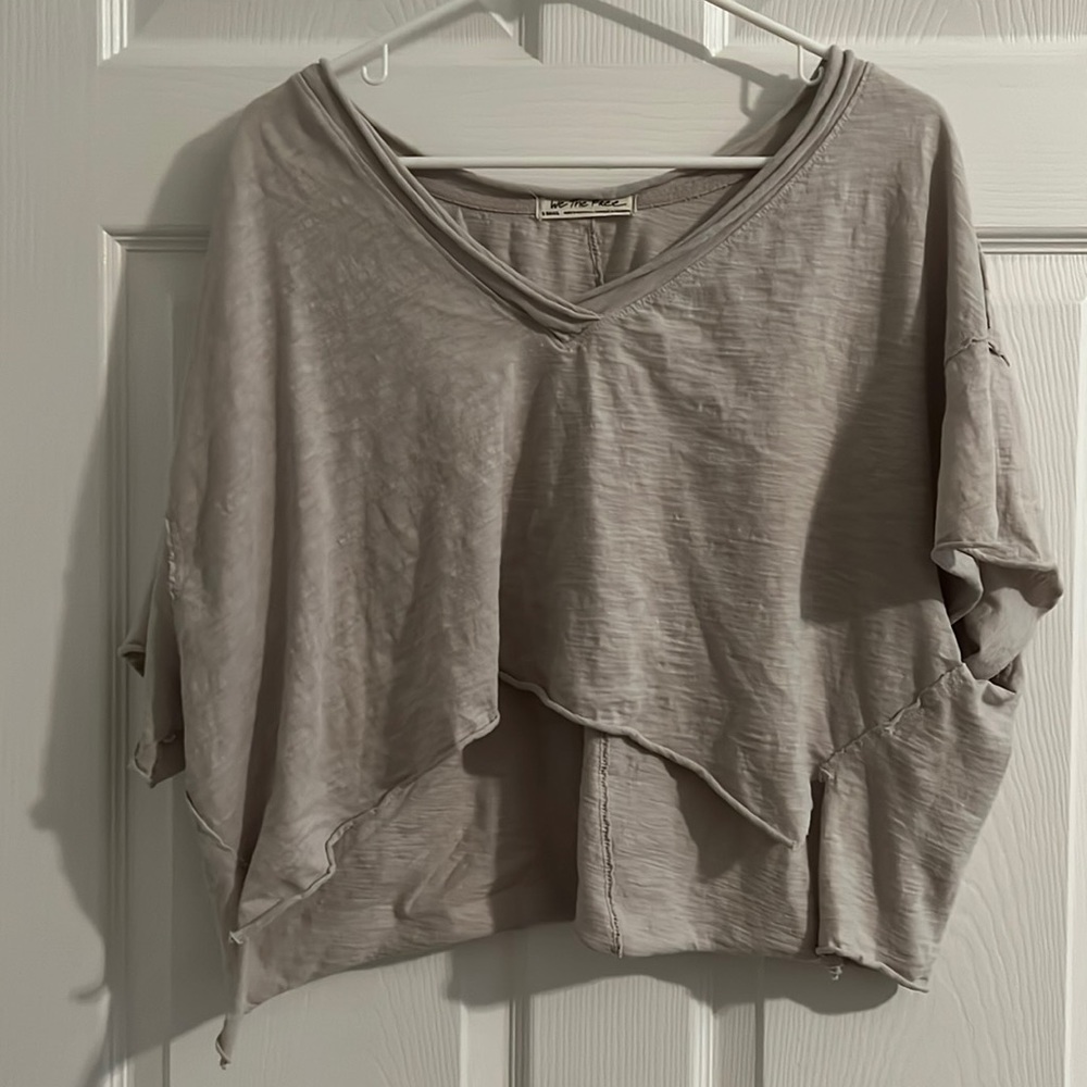 We the Free Gray Crop Top - size x-small